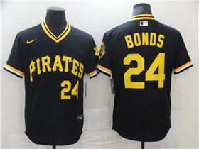 Pittsburgh Pirates #24 Barry Bonds Vintage Black Jersey