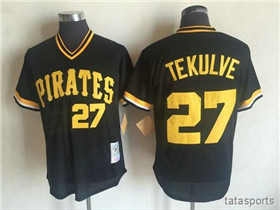 Pittsburgh Pirates #27 Kent Tekulve Throwback Black Jersey