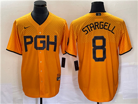 Pittsburgh Pirates #8 Willie Stargell Gold 2023 City Connect Jersey