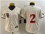 Texas Rangers #2 Marcus Semien Women's Cream 2023 City Connect Jersey