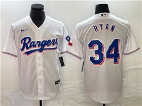 Texas Rangers #34 Nolan Ryan White Cool Base Jersey