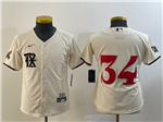 Texas Rangers #34 Nolan Ryan Youth Cream 2023 City Connect Jersey