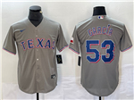 Texas Rangers #53 Adolis Garcia Gray Cool Base Jersey