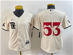 Texas Rangers #53 Adolis Garcia Women's Cream 2023 City Connect Jersey