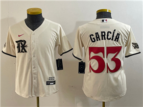 Texas Rangers #53 Adolis Garcia Youth Cream 2023 City Connect Jersey