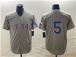 Texas Rangers #5 Corey Seager Gray Cool Base Jersey