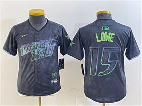 Tampa Bay Rays #15 Josh Lowe Youth Charcoal 2024 City Connect Limited Jersey