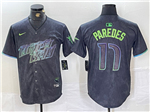 Tampa Bay Rays #17 Isaac Paredes Charcoal 2024 City Connect Limited Jersey