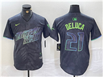 Tampa Bay Rays #21 Jonny DeLuca Charcoal 2024 City Connect Limited Jersey