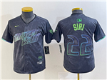 Tampa Bay Rays #22 Jose Siri Youth Charcoal 2024 City Connect Limited Jersey