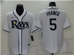 Tampa Bay Rays #5 Wander Franco White Cool Base Jersey