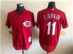 Cincinnati Reds #11 Barry Larkin Throwback Red Jersey