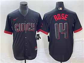 Cincinnati Reds #14 Pete Rose Black 2023 City Connect Jersey