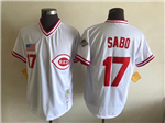 Cincinnati Reds #17 Chris Sabo 1990 Throwback White Jersey