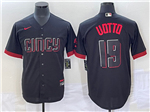 Cincinnati Reds #19 Joey Votto Black 2023 City Connect Jersey