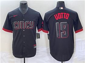 Cincinnati Reds #19 Joey Votto Black 2023 City Connect Jersey