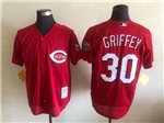 Cincinnati Reds #30 Ken Griffey Jr. Throwback Red Jersey