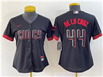 Cincinnati Reds #44 Elly De La Cruz Women's Black 2023 City Connect Jersey