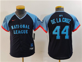 National League #44 Elly De La Cruz Youth Navy 2024 MLB All-Star Game Limited Jersey