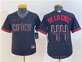 Cincinnati Reds #44 Elly De La Cruz Youth Black 2023 City Connect Jersey