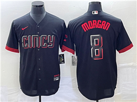 Cincinnati Reds #8 Joe Morgan Black 2023 City Connect Jersey