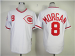 Cincinnati Reds #8 Joe Morgan 1975 Throwback White Jersey