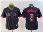 Cincinnati Reds #8 Joe Morgan Youth Black 2023 City Connect Jersey