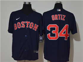 Boston Red Sox #34 David Ortiz Navy Cool Base Jersey