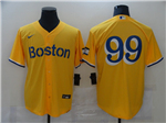 Boston Red Sox #99 Alex Verdugo Gold 2021 City Connect Jersey