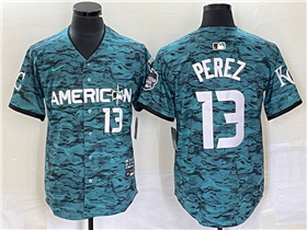 American League Kansas City Royals #13 Salvador Perez Teal 2023 MLB All-Star Game Jersey