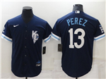 Kansas City Royals #13 Salvador Perez 2022 Navy City Connect Jersey