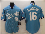 Kansas City Royals #16 Bo Jackson Vintage Light Blue Jersey