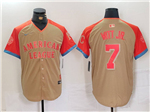 American League #7 Bobby Witt Jr. Cream 2024 MLB All-Star Game Limited Jersey