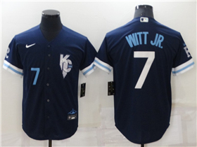 Kansas City Royals #7 Bobby Witt Jr. 2022 Navy City Connect Jersey