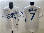 Kansas City Royals #7 Bobby Witt Jr. White Limited Jersey