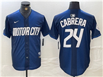 Detroit Tigers #24 Miguel Cabrera Navy 2024 City Connect Limited Jersey