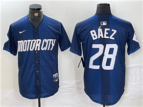 Detroit Tigers #28 Javier Baez Navy 2024 City Connect Limited Jersey