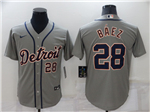 Detroit Tigers #28 Javier Baez Gray Cool Base Jersey