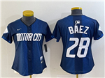 Detroit Tigers #28 Javier Baez Women's Navy 2024 City Connect Limited Jersey