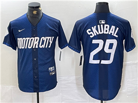 Detroit Tigers #29 Tarik Skubal Navy 2024 City Connect Limited Jersey