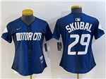 Detroit Tigers #29 Tarik Skubal Women's Navy 2024 City Connect Limited Jersey