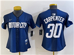 Detroit Tigers #30 Kerry Carpenter Women's Navy 2024 City Connect Limited Jersey