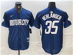 Detroit Tigers #35 Justin Verlander Navy 2024 City Connect Limited Jersey