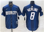 Detroit Tigers #8 Matt Vierling Navy 2024 City Connect Limited Jersey