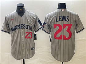 Minnesota Twins #23 Royce Lewis Gray Pinstripe Limited Jersey