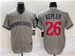 Minnesota Twins #26 Max Kepler 2023 Gray Pinstripe Cool Base Jersey