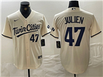 Minnesota Twins #47 Edouard Julien Alternate Cream Limited Jersey