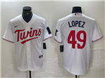 Minnesota Twins #49 Pablo López White Limited Jersey