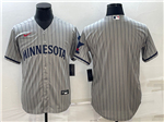 Minnesota Twins 2023 Gray Pinstripe Cool Base Team Jersey