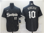 Chicago White Sox #10 Yoan Moncada Black 2021 City Connect Cool Base Jersey 